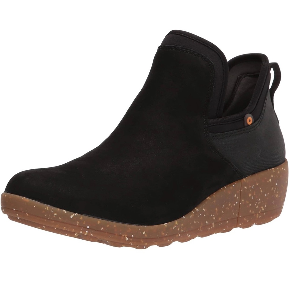 Bogs Bloom Black Vista Open Booties Size 8
